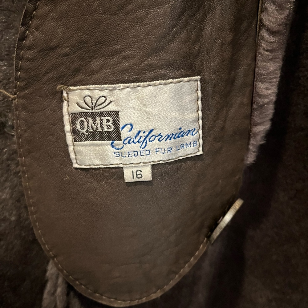 Vintage 70s Californian Suede Shearling Belted Trench Coat - Picture 13 of 16